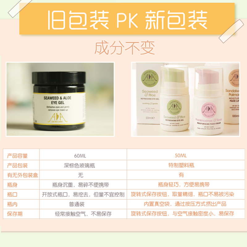 英国AA网海藻芦荟眼胶去黑眼圈眼袋眼部护理眼膜补水保湿眼霜aa网