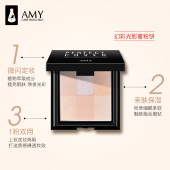 Amy/安美六色蜜粉饼遮瑕持久控油定妆修容保湿散粉